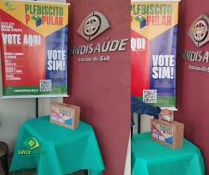 📢 Venha no Sindisaúde Caxias do Sul votar no Plebiscito Popular! 🗳️
